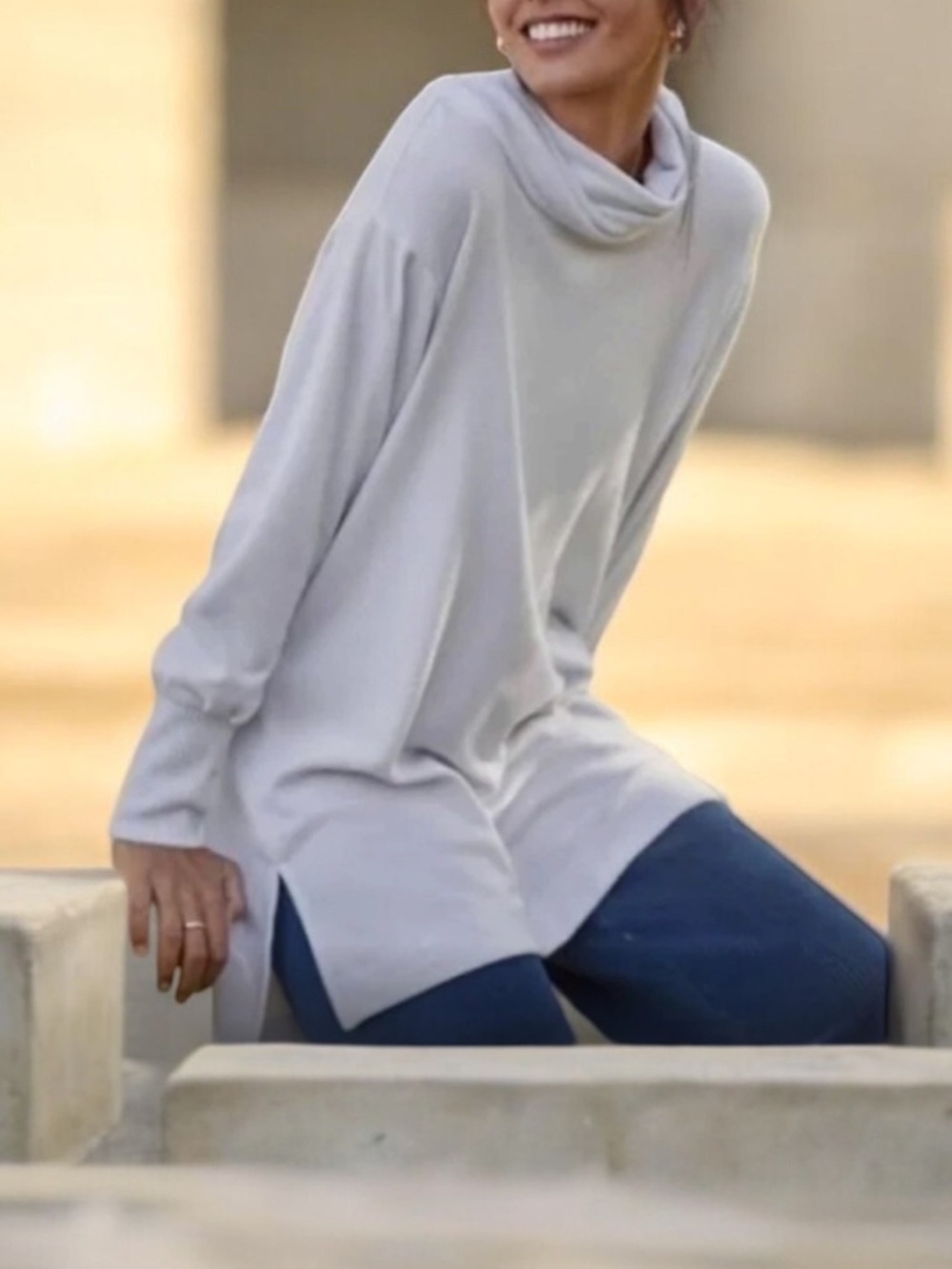 Maeve Sky Blue Cowl / Turtleneck neck ULTRA SOFT Sweater Size S